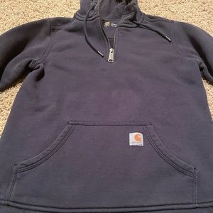 Navy carhartt hooded sweatshirt